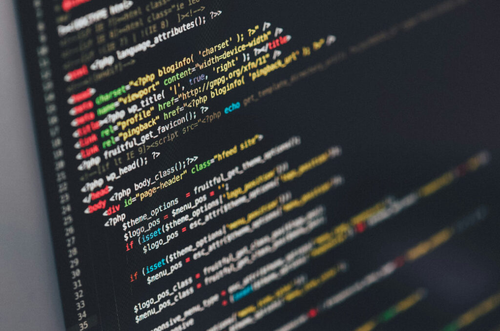 Webdevelopment auf Bildschirm